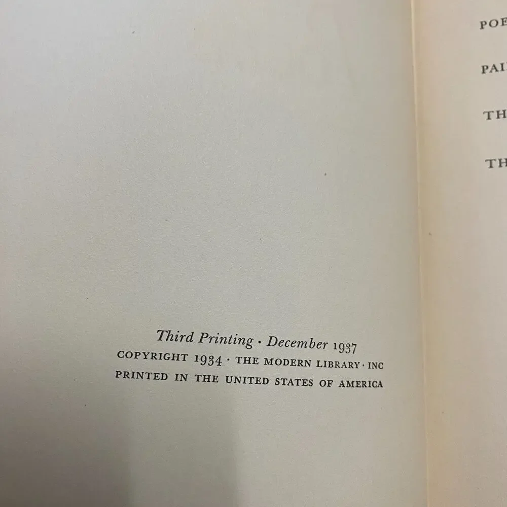 1937 - Auden, W.H. - POEMS - First American ed. hardcover third printing HC